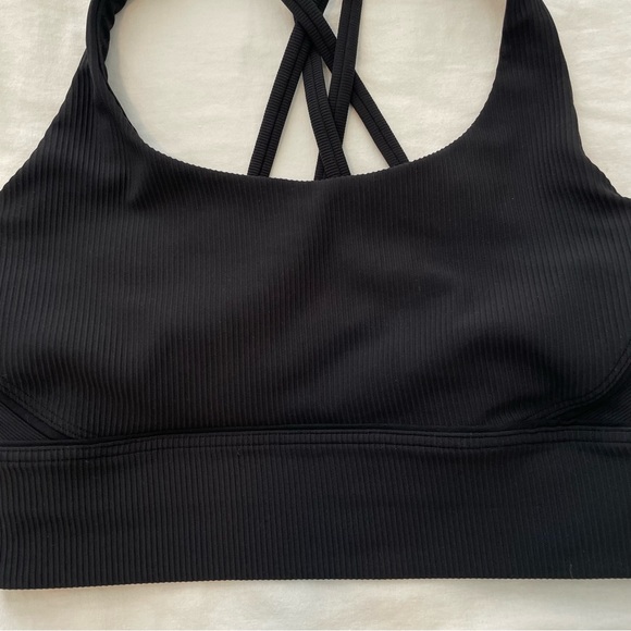 Lululemon Ribbed Energy Bra Black 8 - Picture 3 of 6